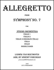 Allegretto from Symphony No. 7 Orchestra sheet music cover Thumbnail